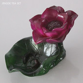 Ceai de Lotus care schimbă culoarea din rășină Decorație pentru animale de companie Sculptură de mână Sculptură pentru tavă de ceai Ornamente pentru ceremonie tradițională a ceaiului
