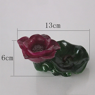 Ceai de Lotus care schimbă culoarea din rășină Decorație pentru animale de companie Sculptură de mână Sculptură pentru tavă de ceai Ornamente pentru ceremonie tradițională a ceaiului