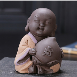 Δημιουργικότητα Yixing Purple Clay Tea Pet Διακόσμηση Μικρός Μοναχός Μοντέλο άγαλμα Στολίδι Μπουτίκ Τελετή τσαγιού Αξεσουάρ Χειροτεχνίες