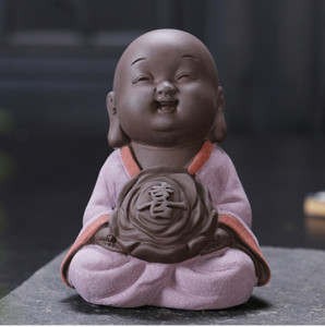 Δημιουργικότητα Yixing Purple Clay Tea Pet Διακόσμηση Μικρός Μοναχός Μοντέλο άγαλμα Στολίδι Μπουτίκ Τελετή τσαγιού Αξεσουάρ Χειροτεχνίες