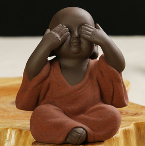 Δημιουργικότητα Yixing Purple Clay Tea Pet Διακόσμηση Μικρός Μοναχός Μοντέλο άγαλμα Στολίδι Μπουτίκ Τελετή τσαγιού Αξεσουάρ Χειροτεχνίες