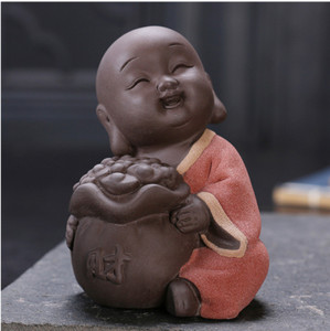 Δημιουργικότητα Yixing Purple Clay Tea Pet Διακόσμηση Μικρός Μοναχός Μοντέλο άγαλμα Στολίδι Μπουτίκ Τελετή τσαγιού Αξεσουάρ Χειροτεχνίες