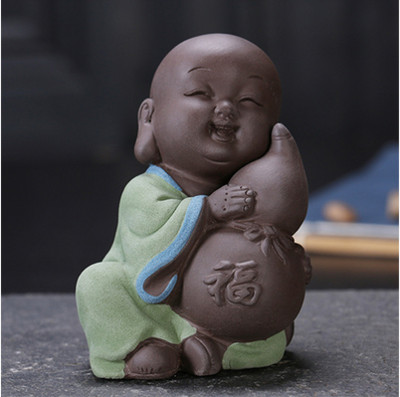 Δημιουργικότητα Yixing Purple Clay Tea Pet Διακόσμηση Μικρός Μοναχός Μοντέλο άγαλμα Στολίδι Μπουτίκ Τελετή τσαγιού Αξεσουάρ Χειροτεχνίες