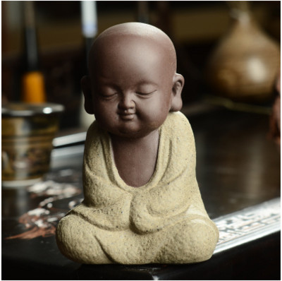 Δημιουργικότητα Yixing Purple Clay Tea Pet Διακόσμηση Μικρός Μοναχός Μοντέλο άγαλμα Στολίδι Μπουτίκ Τελετή τσαγιού Αξεσουάρ Χειροτεχνίες