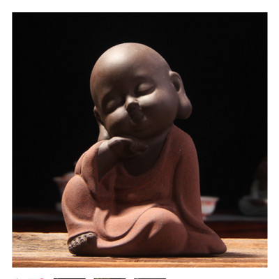 Δημιουργικότητα Yixing Purple Clay Tea Pet Διακόσμηση Μικρός Μοναχός Μοντέλο άγαλμα Στολίδι Μπουτίκ Τελετή τσαγιού Αξεσουάρ Χειροτεχνίες