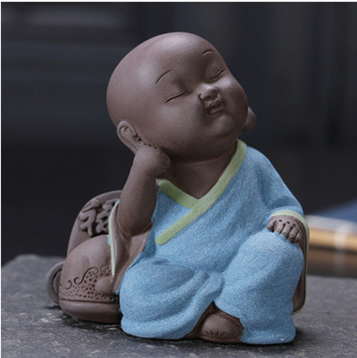 Δημιουργικότητα Yixing Purple Clay Tea Pet Διακόσμηση Μικρός Μοναχός Μοντέλο άγαλμα Στολίδι Μπουτίκ Τελετή τσαγιού Αξεσουάρ Χειροτεχνίες