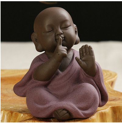 Δημιουργικότητα Yixing Purple Clay Tea Pet Διακόσμηση Μικρός Μοναχός Μοντέλο άγαλμα Στολίδι Μπουτίκ Τελετή τσαγιού Αξεσουάρ Χειροτεχνίες