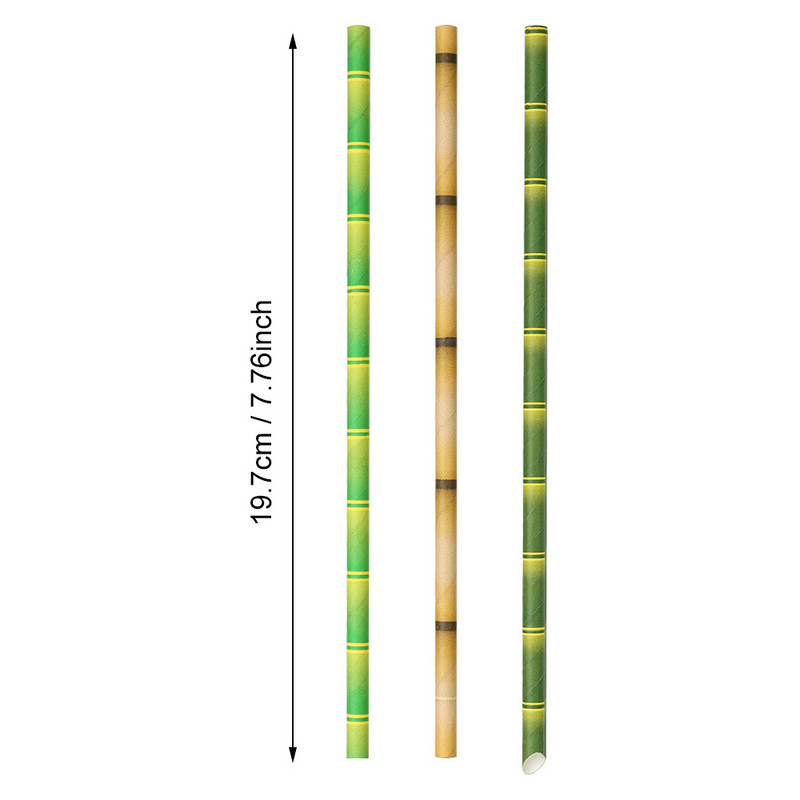 50 DB műanyag/bambusz szívószál keverék színű esernyő ivócsövek gyümölcslé koktél italbár esküvői kellékek dekoráció