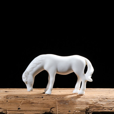 Бутикова керамика Чай Домашен любимец Малко бяло конче Модел Орнамент Творчество Декорация на дома Саксийни растения Декоративни аксесоари