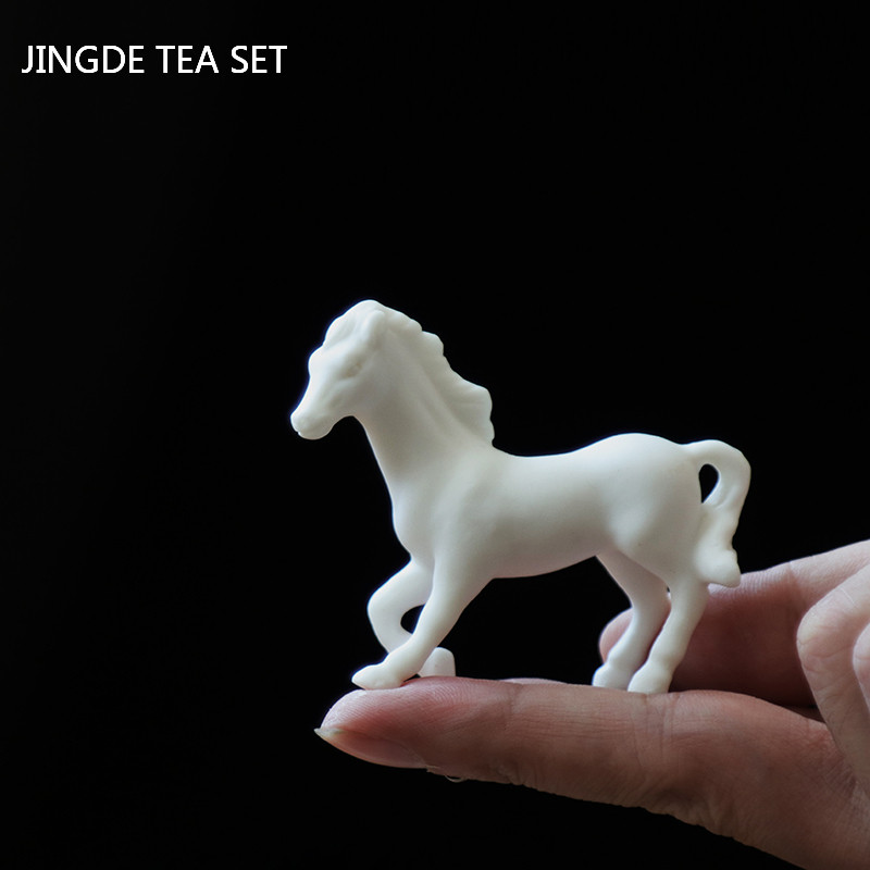 Бутикова керамика Чай Домашен любимец Малко бяло конче Модел Орнамент Творчество Декорация на дома Саксийни растения Декоративни аксесоари