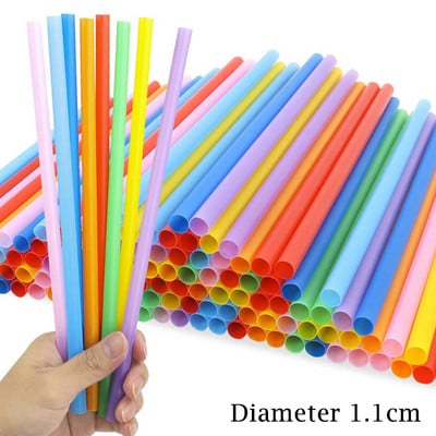 100 tk värvilised joogikõrred laiad/õhukesed ühekordsed plastikkõrred Piimatee piimakokteili mahla kokteilipidu joogikõrre köök