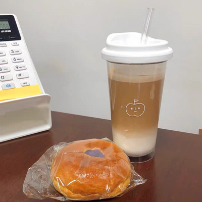 2023 Caurspīdīgas ūdens pudeles 470/355Ml Plastmasas ūdens pudele sulai Piens Tēja Kafijas Tases Skolas Necaurlaidīga dzeramā pudele