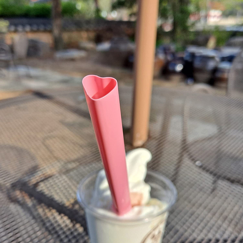 25 bucăți paie pentru smoothie, paie roz în formă de inimă, paie de băut drăguțe din plastic, paie reutilizabile