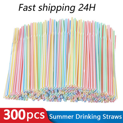 100-600 tk Ühekordsed plastikkõrred köögi jaoks Joogitarvikud Õlekõrred Joogitoru Küünarnukist peotorud Joogikõrred