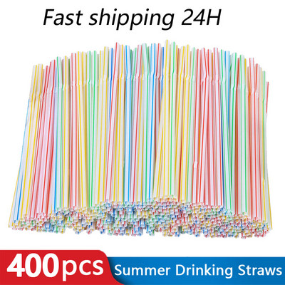 100-600 tk Ühekordsed plastikkõrred köögi jaoks Joogitarvikud Õlekõrred Joogitoru Küünarnukist peotorud Joogikõrred