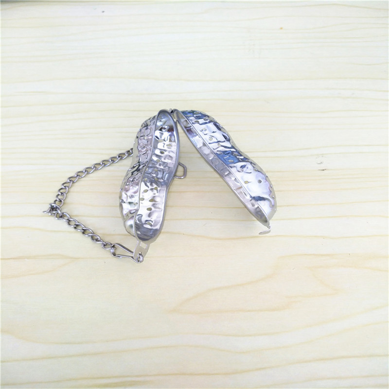 Augstas kvalitātes zemesriekstu formas tējas sietiņš pārtikas kvalitātes brīvu lapu tējas iesmidzināšanas filtra difuzors tējas piederumi