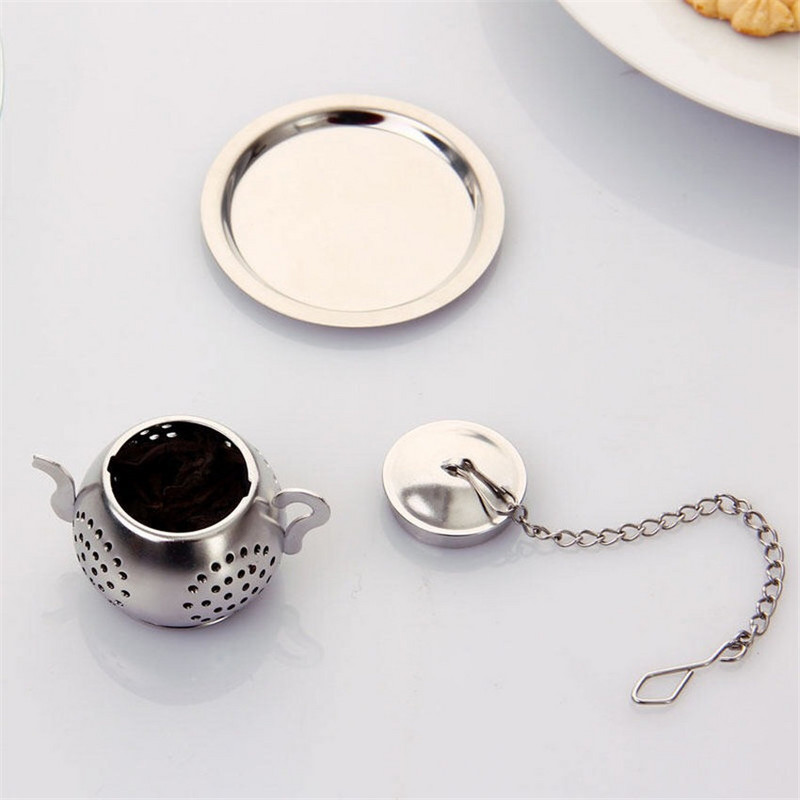 Creative Food-grade 304 nerūsējošā tērauda tējas uzliets pārnēsājams tējkanna stila tējas filtrs Karstumizturīgs tējas sietiņš filtra tējas rīks
