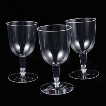 Прозрачна вода Флейти за шампанско за еднократна употреба Пластмасови чаши Блестящи чаши Практичен малък десерт