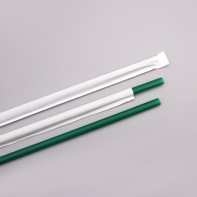 Eldobható műanyag szívószálak 8 mm-es egyedi csomagolású fekete zöld szívószálak 100 DB Smoothie joghurtos egyenes szívószálak