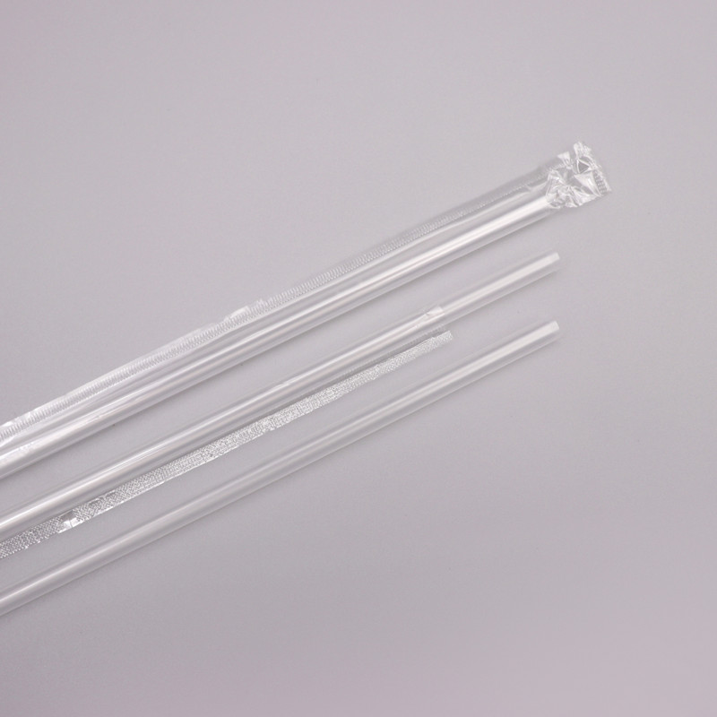 Eldobható műanyag szívószálak 8 mm-es egyedi csomagolású fekete zöld szívószálak 100 DB Smoothie joghurtos egyenes szívószálak