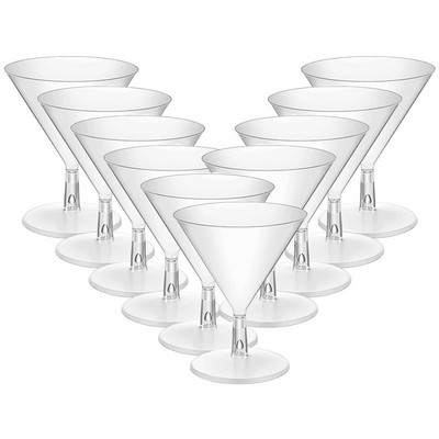 Чаши за еднократна употреба Коктейлни чаши Чаша за вино Мартини Пластмасови чаши за парти за пиене Коктейлна чаша за шампанско 10 бр. Чаша за бар
