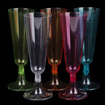 Bar Champagne Wedding Cup Κύπελλο Κρέμα Κύπελλα Κοκτέιλ Προμήθειες Φλάουτα Μίας χρήσης 20τμχ Κόκκινο Πάρτι Πλαστικό Παγωμένο Ποτό Κρασί 150ml