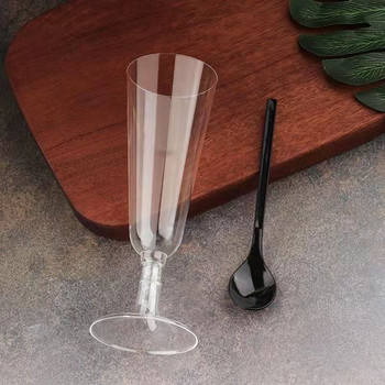 Bar Champagne Wedding Cup Κύπελλο Κρέμα Κύπελλα Κοκτέιλ Προμήθειες Φλάουτα Μίας χρήσης 20τμχ Κόκκινο Πάρτι Πλαστικό Παγωμένο Ποτό Κρασί 150ml
