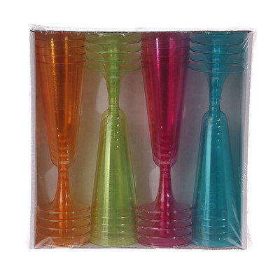 Bár pezsgő esküvői csésze Serleg csésze krém koktél csészék Kellékek fuvolák Eldobható 20db Piros parti műanyag jégbor ital 150 ml