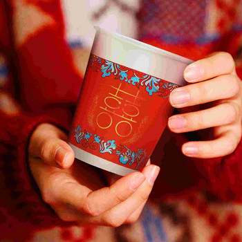 50 τμχ Χάρτινα κύπελλα μιας χρήσης Χάρτινες κούπες κινέζικου στυλ Παχύς κούπες ποτών ποτών για γαμήλιο πάρτι