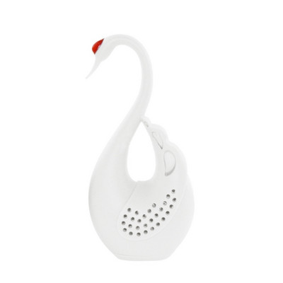 Interesants silikona tējas sietiņš Gudrs gulbja formas pārnēsājams tējas filtrs Brūvēšanas tējkannas pagatavošana Virtuves piederumi R7UB