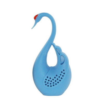 Interesants silikona tējas sietiņš Gudrs gulbja formas pārnēsājams tējas filtrs Brūvēšanas tējkannas pagatavošana Virtuves piederumi R7UB