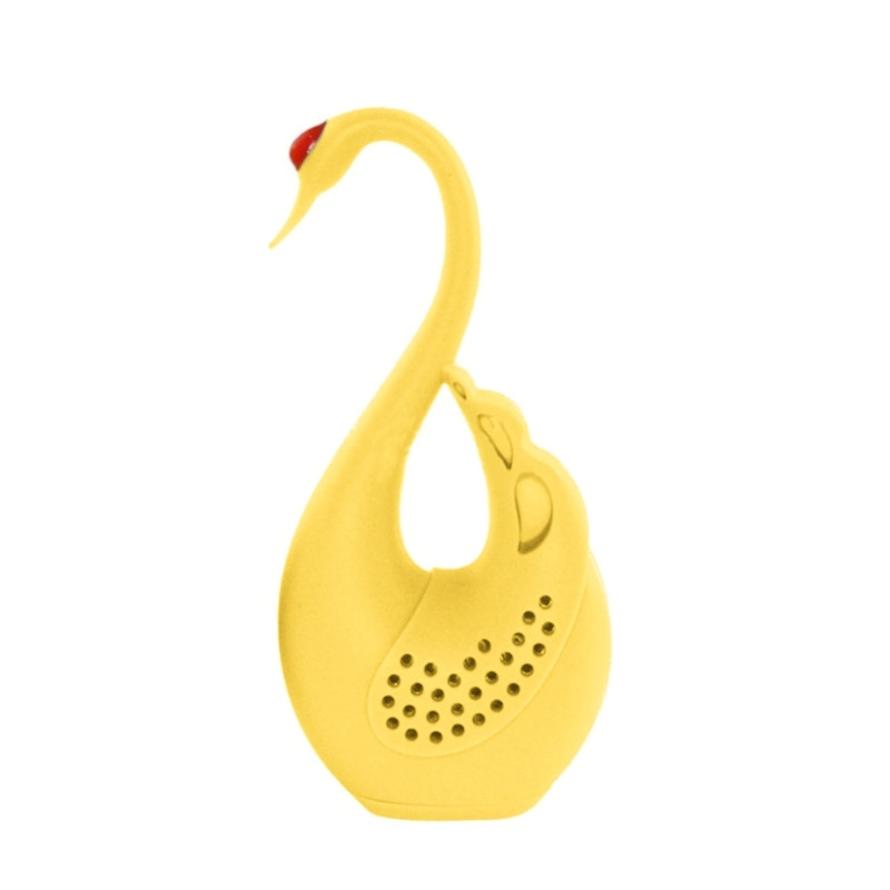 Interesants silikona tējas sietiņš Gudrs gulbja formas pārnēsājams tējas filtrs Brūvēšanas tējkannas pagatavošana Virtuves piederumi R7UB