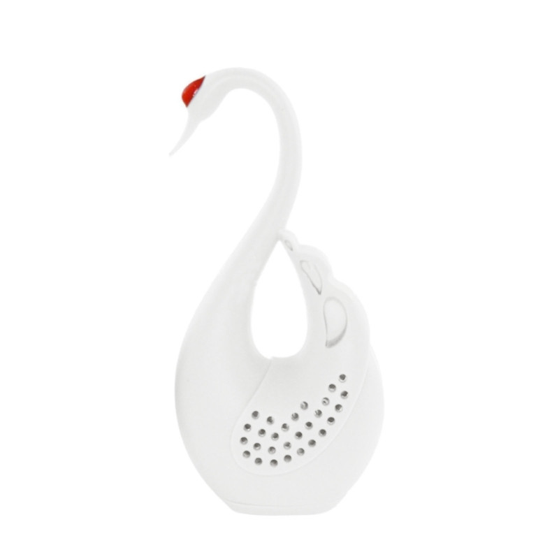 Interesants silikona tējas sietiņš Gudrs gulbja formas pārnēsājams tējas filtrs Brūvēšanas tējkannas pagatavošana Virtuves piederumi R7UB