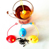 Duck Shape Tea Infuser Szilikon Teaszűrők Konyhai Kiegészítők Laza Levél Diffúzor 1Db Aranyos Rajzfilm Élelmiszer-Újrafelhasználható