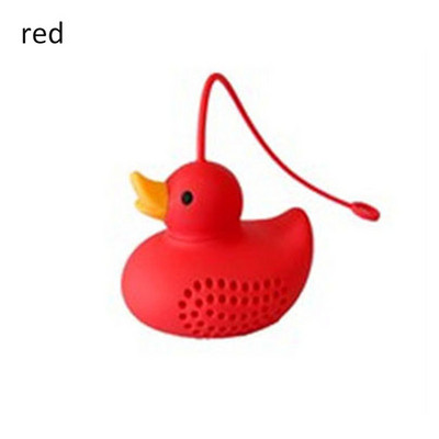 Duck Shape Tea Infuser Szilikon Teaszűrők Konyhai Kiegészítők Laza Levél Diffúzor 1Db Aranyos Rajzfilm Élelmiszer-Újrafelhasználható