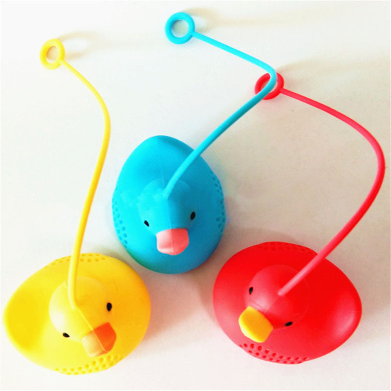 Duck Shape Tea Infuser Szilikon Teaszűrők Konyhai Kiegészítők Laza Levél Diffúzor 1Db Aranyos Rajzfilm Élelmiszer-Újrafelhasználható