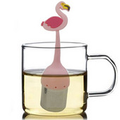 Filtru de ceai din silicon Flamingo Difuzor Filtru de ceai Pliculete de ceai de ananas Kiwi Infuzor de plante Consumabile pentru băuturi Instrument de ceai pentru casă