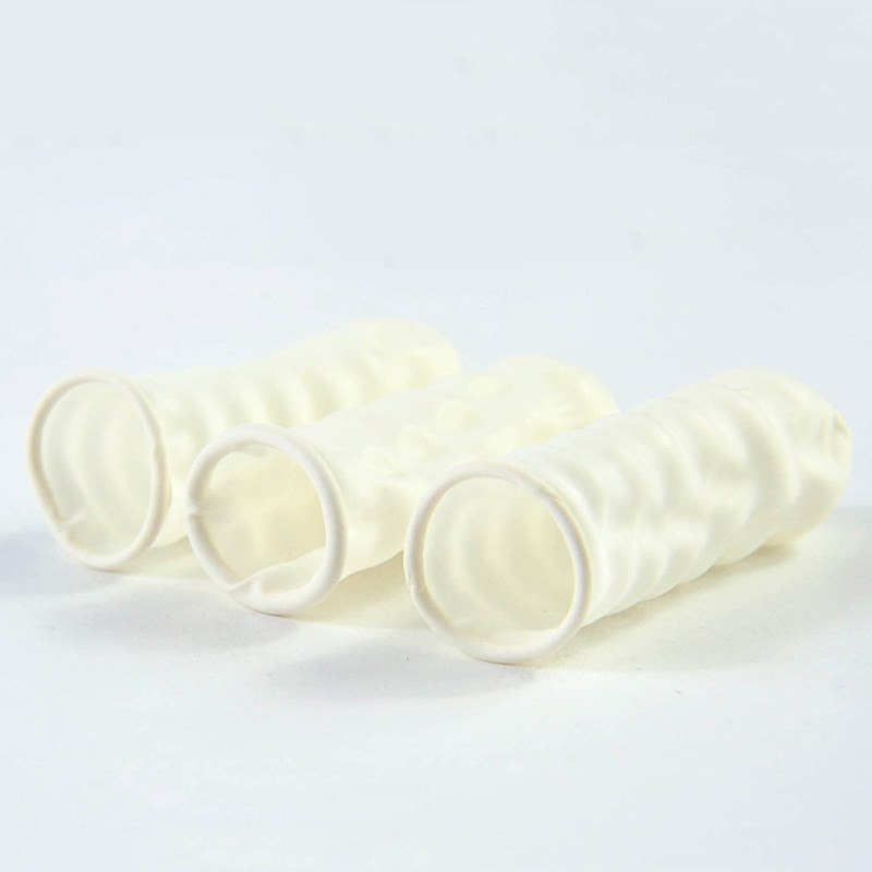 100 vnt. natūralaus kaučiuko vienkartinės pirštinės, pirštų lovelės, neslystančios, antistatinės pirštų galiukų apsaugos pirštinės, baltos pirštų dangos, nagų įrankis