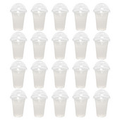 Krūzes Vienreizējās plastmasas pudeles sulas krūze augļu tēja kafija dzidrs vāks vāki burbulis auksts deserts piena kokteilis piena dzēriens dzēriens kupols