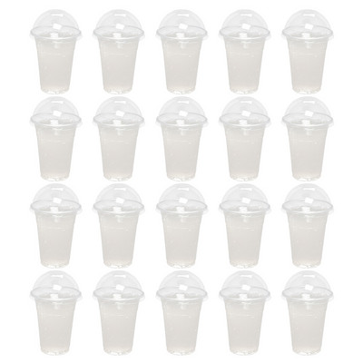 Krūzes Vienreizējās plastmasas pudeles sulas krūze augļu tēja kafija dzidrs vāks vāki burbulis auksts deserts piena kokteilis piena dzēriens dzēriens kupols