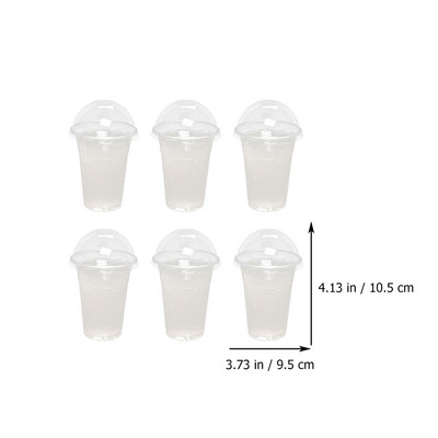 Krūzes Vienreizējās plastmasas pudeles sulas krūze augļu tēja kafija dzidrs vāks vāki burbulis auksts deserts piena kokteilis piena dzēriens dzēriens kupols