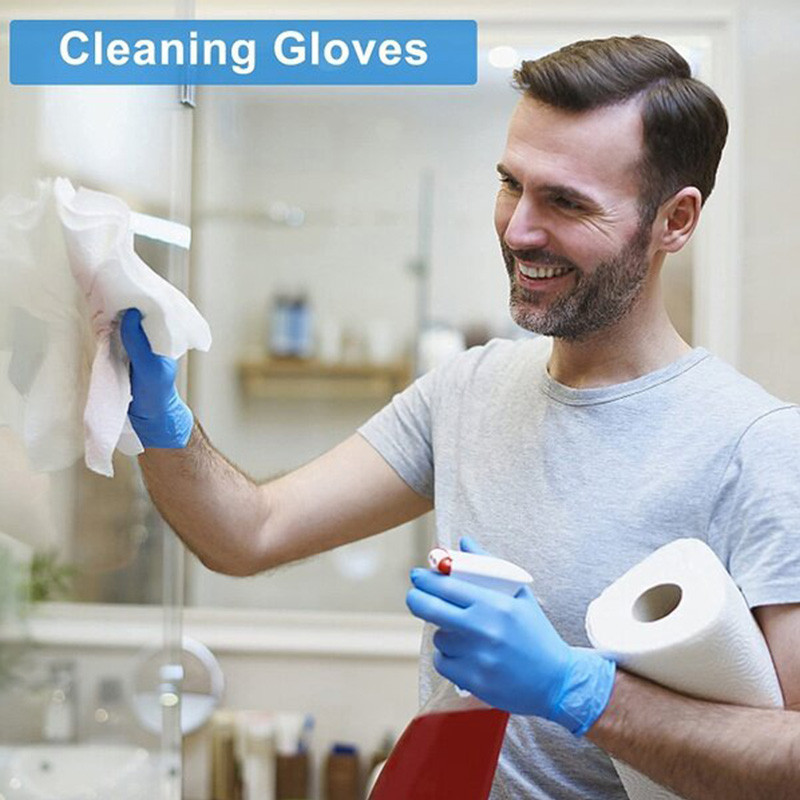 10 vnt nitrilo medžiagos vienkartinės pirštinės Valymo be miltelių nitrilo pirštinės S-XL