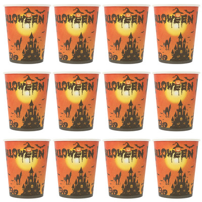 24 gab. Pasniegšanas piederumi Reklāmkarogs Helovīna ballīšu krūzes Vienreizējās lietošanas tūrisma papīra piederumi