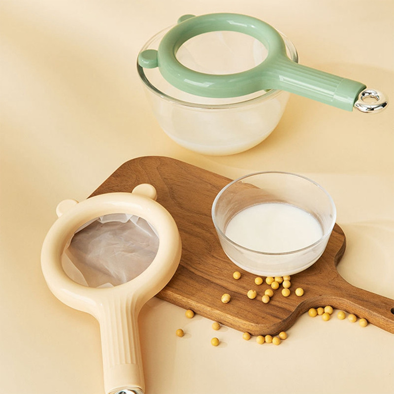 Auduma sieta filtrs Riekstu piena maiss caurduris sietiņš virtuves sietiņš sojas pupiņu garšaugu tējai aukstā brūvējuma pilināmā kafija zaļa