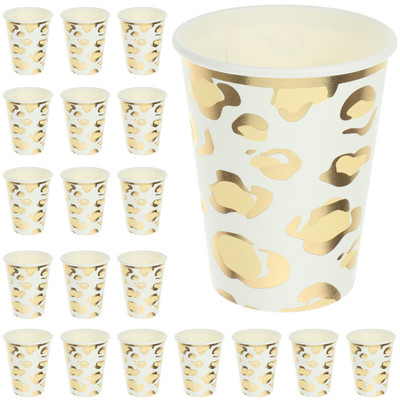 20 gab. Papīra paplāte, dzeramā glāzes banketu krūzes, deserts vienreizējās lietošanas kafija, sabiezināts biroja ūdens