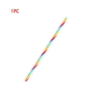 1 gab. Plastmasas atkārtoti lietojami varavīksnes salmiņi Necaurspīdīgi dzeramo salmiņi Eko kokteiļu salmiņi 16 unces 24 unces krūzītēm