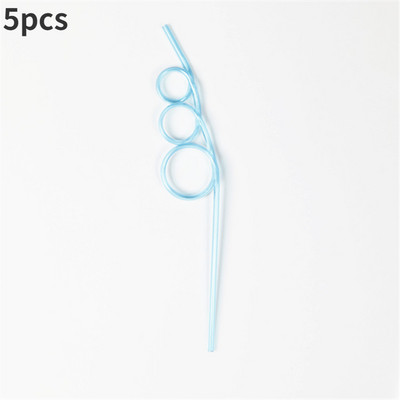 5gab Smieklīgi mīkstas plastmasas cirtaini cilpas salmiņi unikāli elastīgi dzeramā caurule bērnu ballīšu bāra piederumi Alus krāsains mājas brūvējums Kawaii