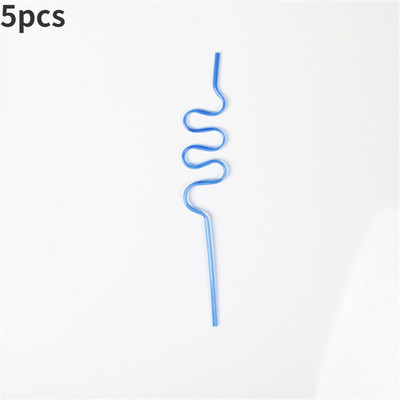 5gab Smieklīgi mīkstas plastmasas cirtaini cilpas salmiņi unikāli elastīgi dzeramā caurule bērnu ballīšu bāra piederumi Alus krāsains mājas brūvējums Kawaii