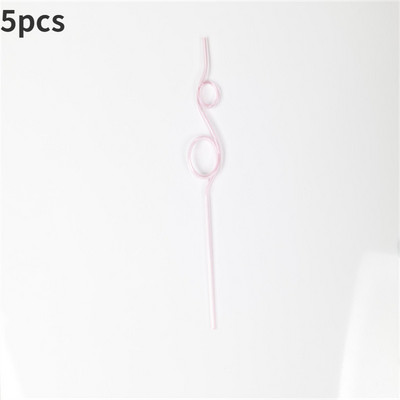 5gab Smieklīgi mīkstas plastmasas cirtaini cilpas salmiņi unikāli elastīgi dzeramā caurule bērnu ballīšu bāra piederumi Alus krāsains mājas brūvējums Kawaii