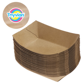 Δοχείο κομποστοποίησης Κουτί φαγητού σερβιρίσματος Βάρκες από χαρτόνι φαγητού Δίσκοι τροφίμων μιας χρήσης Κινέζικα κουτιά για εξαγωγή